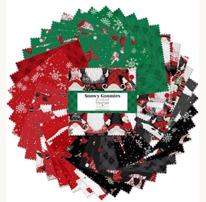 Wilmington Prints - 5 Karat Crystals - Snowy Gnomies - 42 - 5' Squares