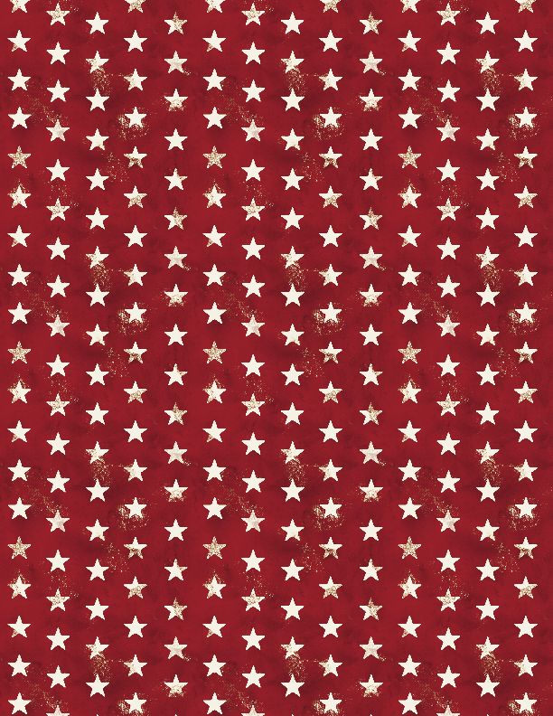 Wilmington Prints - Americana - Small Stars, Red
