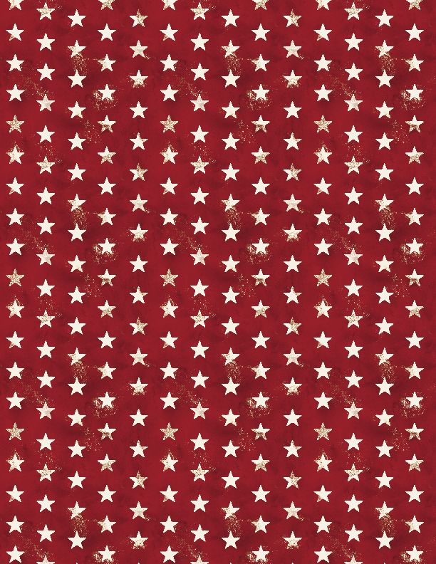 Wilmington Prints - Americana - Small Stars, Red