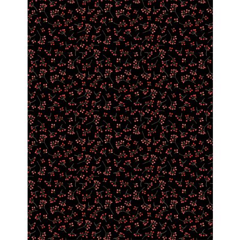 Wilmington Prints - Autumn Day - Berries Toss, Black