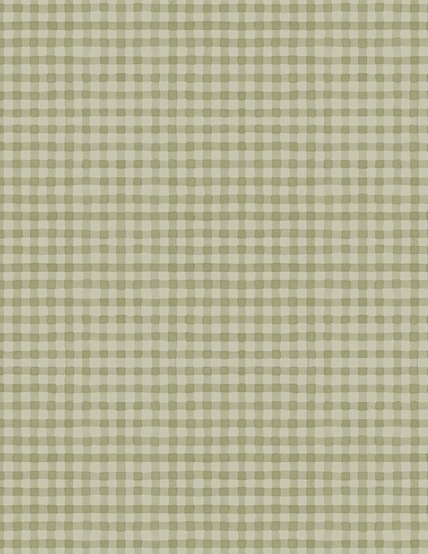 Wilmington Prints - Blessed by Nature - Gingham, Green