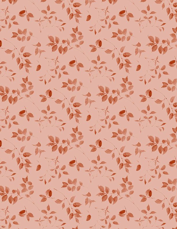 Wilmington Prints - Blessed by Nature - Leaf Toss, Peach