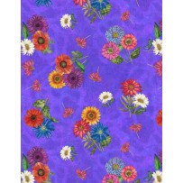 Wilmington Prints - Blossom & Bloom - Bloom Bouquets, Purple