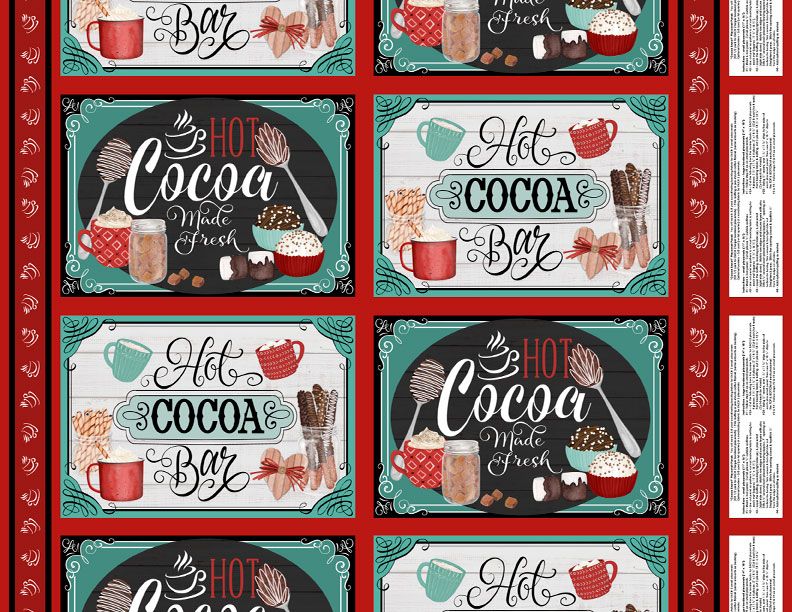 Wilmington Prints - Cocoa Sweet - 24' Placemat Panel, Multi