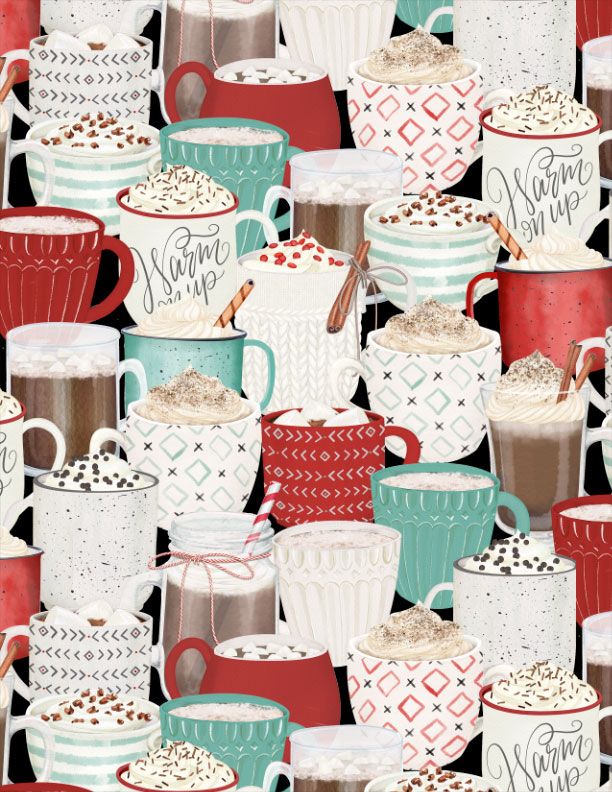 Wilmington Prints - Cocoa Sweet - Packed Cups, Multi