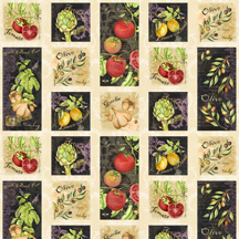 Wilmington Prints - Della Terra - 24' Veggie Panel, Multi