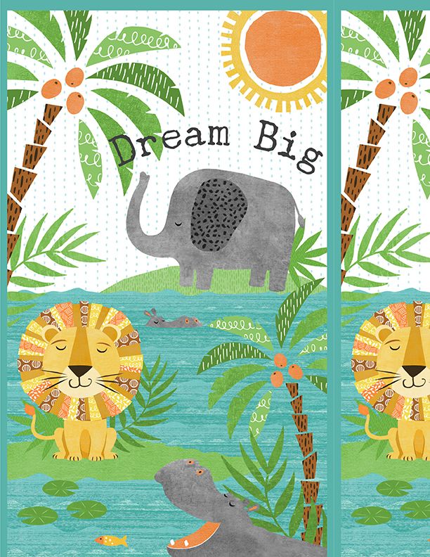 Wilmington Prints - Dream Big - 24' Dream Big Panel, Multi