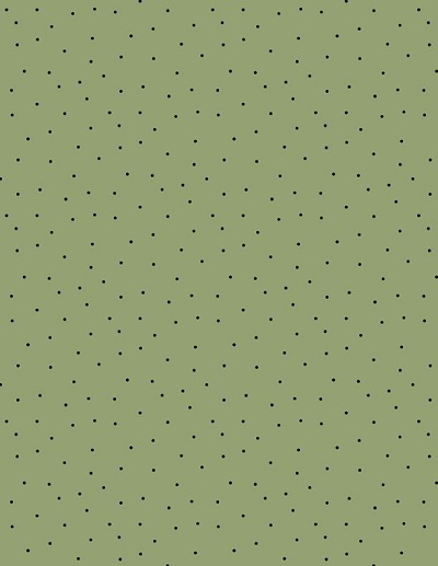 Wilmington Prints - Essential Pindots, Black on Pistachio