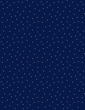 Wilmington Prints - Essential Pindots, White Dots on Navy