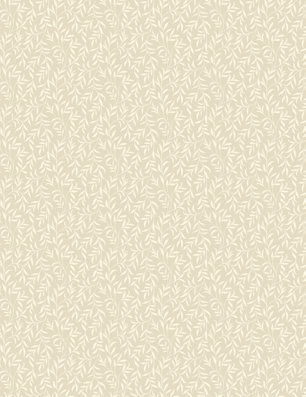 Wilmington Prints - Essentials Sandalwood - Viney Leaves, Light Tan
