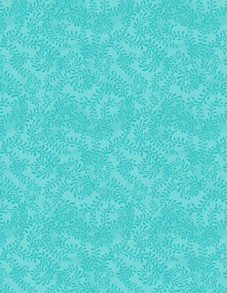 Wilmington Prints - Essentials Swirling Leaves - Turquoise