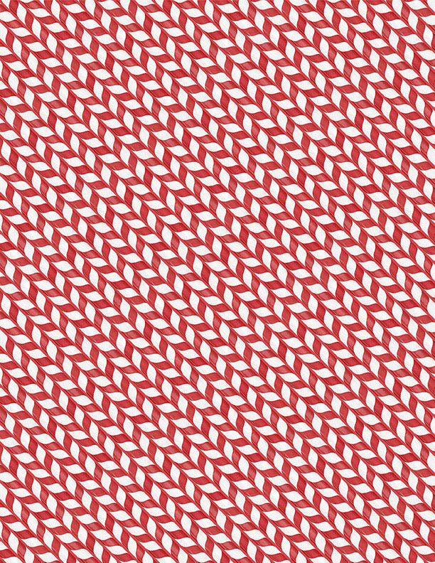 Wilmington Prints - Frosty Merry Mints - Peppermint Stripe, Red