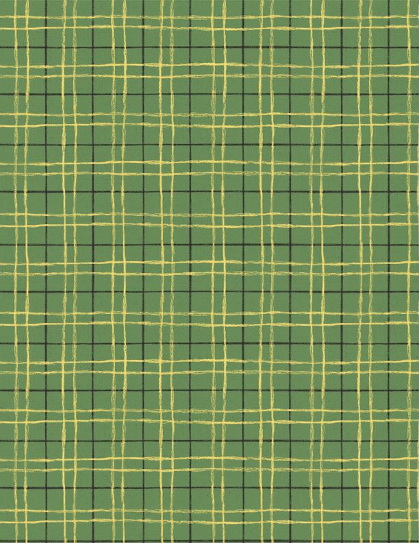 Wilmington Prints - Harvest Gold - Plaid, Green