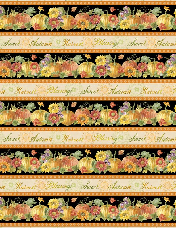 Wilmington Prints - Harvest Gold - Repeating Strip, Multi