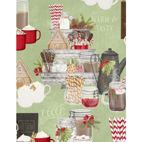 Wilmington Prints - Hot Cocoa Bar - Large All Over, Green
