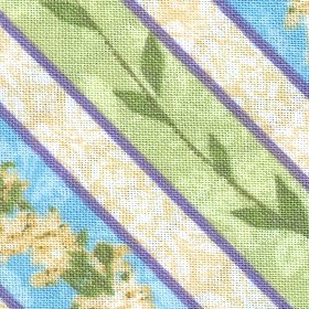 Wilmington Prints - Hydrangea Radiance - Floral Diagonal Stripes, Blue