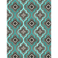 Wilmington Prints - Isabella - Fleur Geometric, Dark Gray