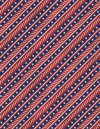 Wilmington Prints - Liberty Lane - Diagonal Stripe, Red/Blue