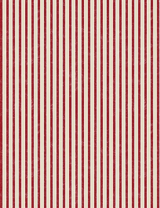Wilmington Prints - Liberty Lane - Pinstripes, Red/Cream