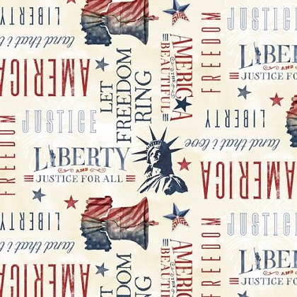 Wilmington Prints - Liberty Lane - Words, Cream