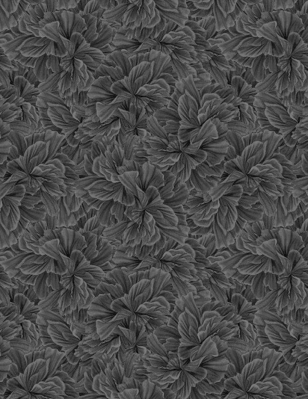 Wilmington Prints - Midnight Garden - Petal Texture, Black