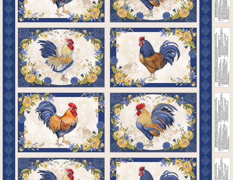 Wilmington Prints - Morning Serenade - 24' Placemat Panel, Blue
