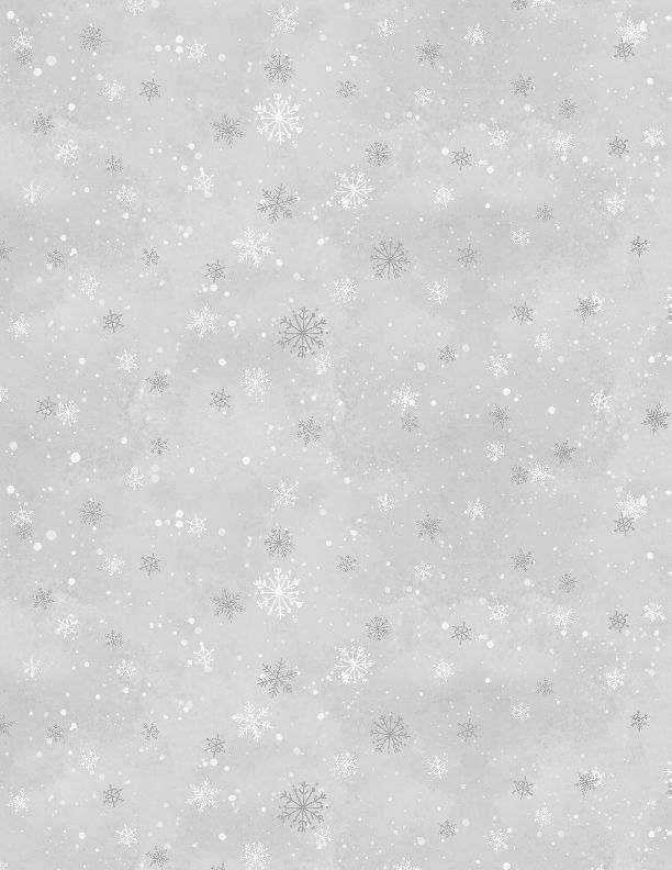 Wilmington Prints - Nose To Nose - Snowflakes, Gray