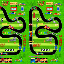 Wilmington Prints - Race Day - Race Track Playmat, Green