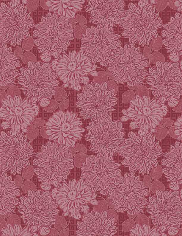 Wilmington Prints - Rosewood Lane - Tonal Flowers, Red