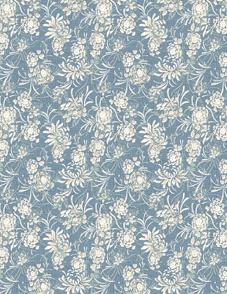 Wilmington Prints - Sapphire Blossoms - Whispy Floral, Denim