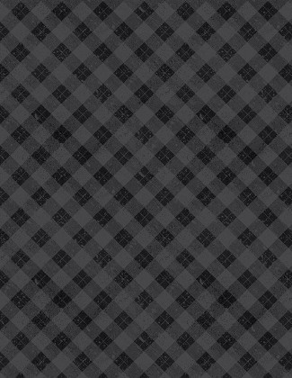 Wilmington Prints - Snowy Gnomies - Plaid, Black