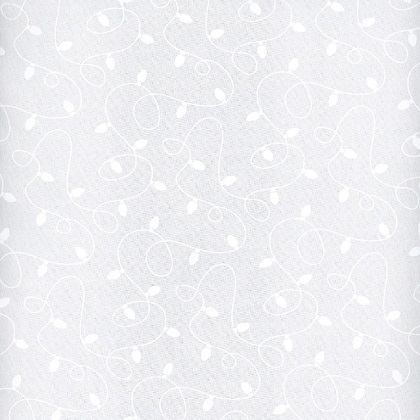 Wilmington Prints - Stocking Stuffers 2 - String Lights, White on White