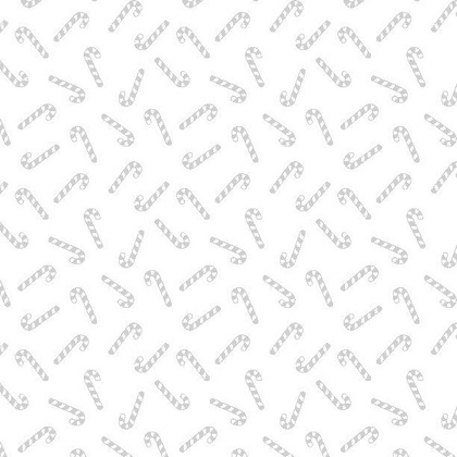 Wilmington Prints - Stocking Stuffers 2 - Tossed Candy Canes, White on White