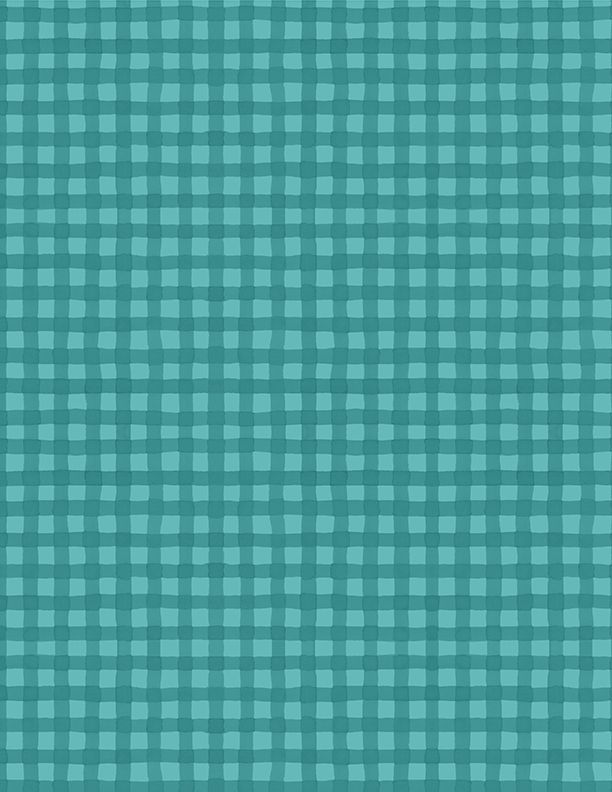 Wilmington Prints - Sunflower Sweets - Gingham, Teal