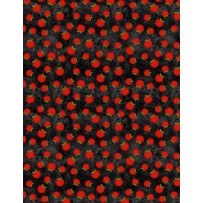 Wilmington Prints - The Way Home - Apples Allover, Black