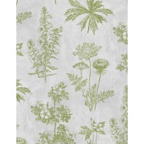 Wilmington Prints - Tivoli Garden - Green Plants, Light Gray