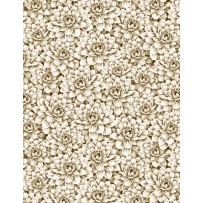 Wilmington Prints - Tivoli Garden - Packed Floral, Tan