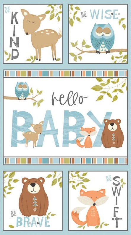 Wilmington Prints - Winsome Critters - 24' Baby Panel, Multi