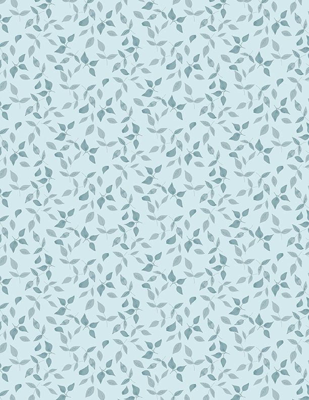 Wilmington Prints - Winsome Critters - Leaves, Blue