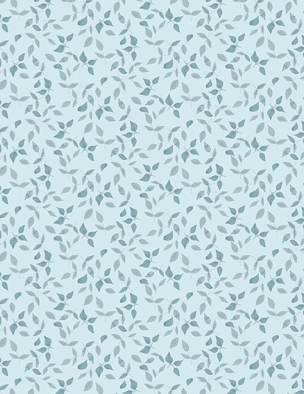 Wilmington Prints - Winsome Critters - Leaves, Blue