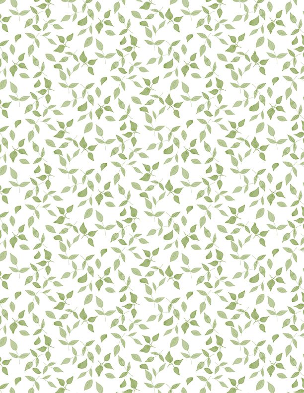 Wilmington Prints - Winsome Critters - Leaves, White