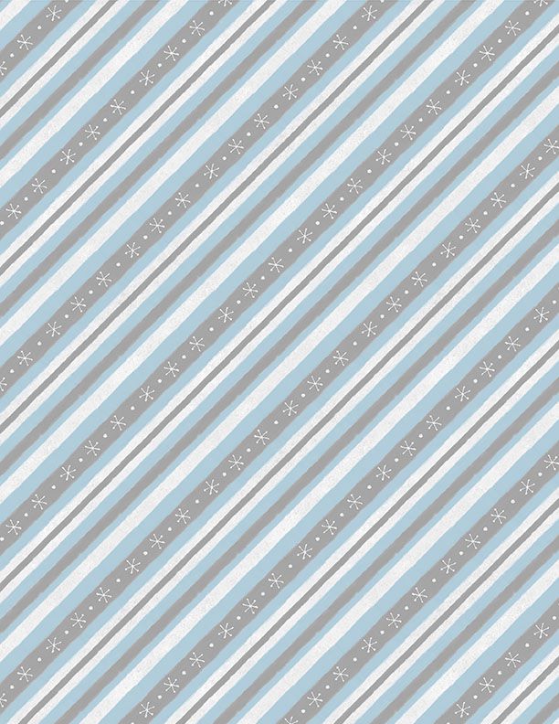 Wilmington Prints - Woodland Gifts - Diagonal Stripe, Gray