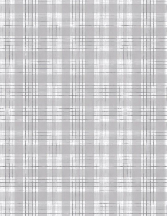 Wilmington Prints - Zest For Life - Plaid, Gray