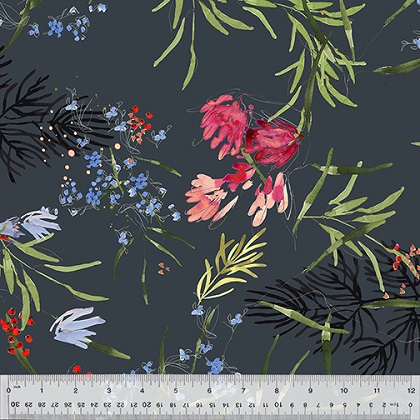 Windham - 108' Quilt Back - Meadow Floral, Slate