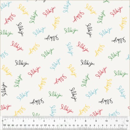 Windham - 108' Quilt Backs - I Like You, Ivory