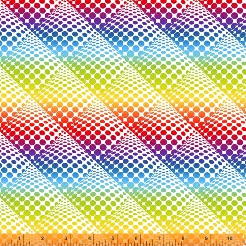 Windham - 108' quilt Back - Pop Dot Ombre, White