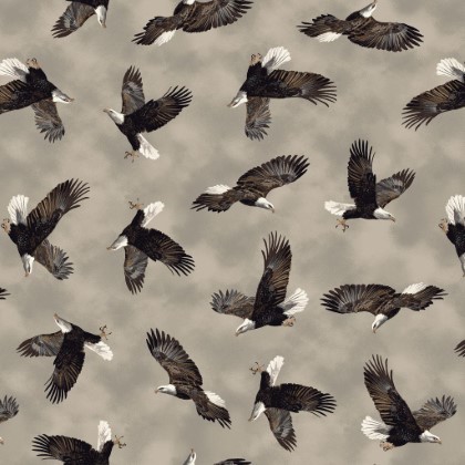 Windham - Archer Flannel - Majestic Eagle, Taupe