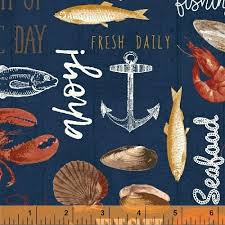 Windham - Fresh Catch - Catch of the Day, Multi/Navy