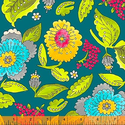 Windham - Happy Chance - Happy Garden, Dark Teal