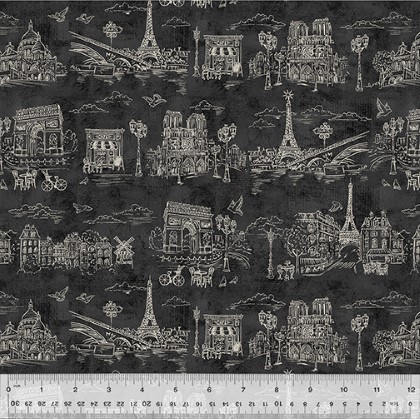 Windham - J'aime Paris - Paris Toile, Black